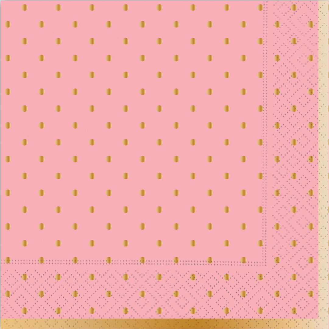 Design Design Party Gold Swiss Dots Luncheon Napkin-Blossom