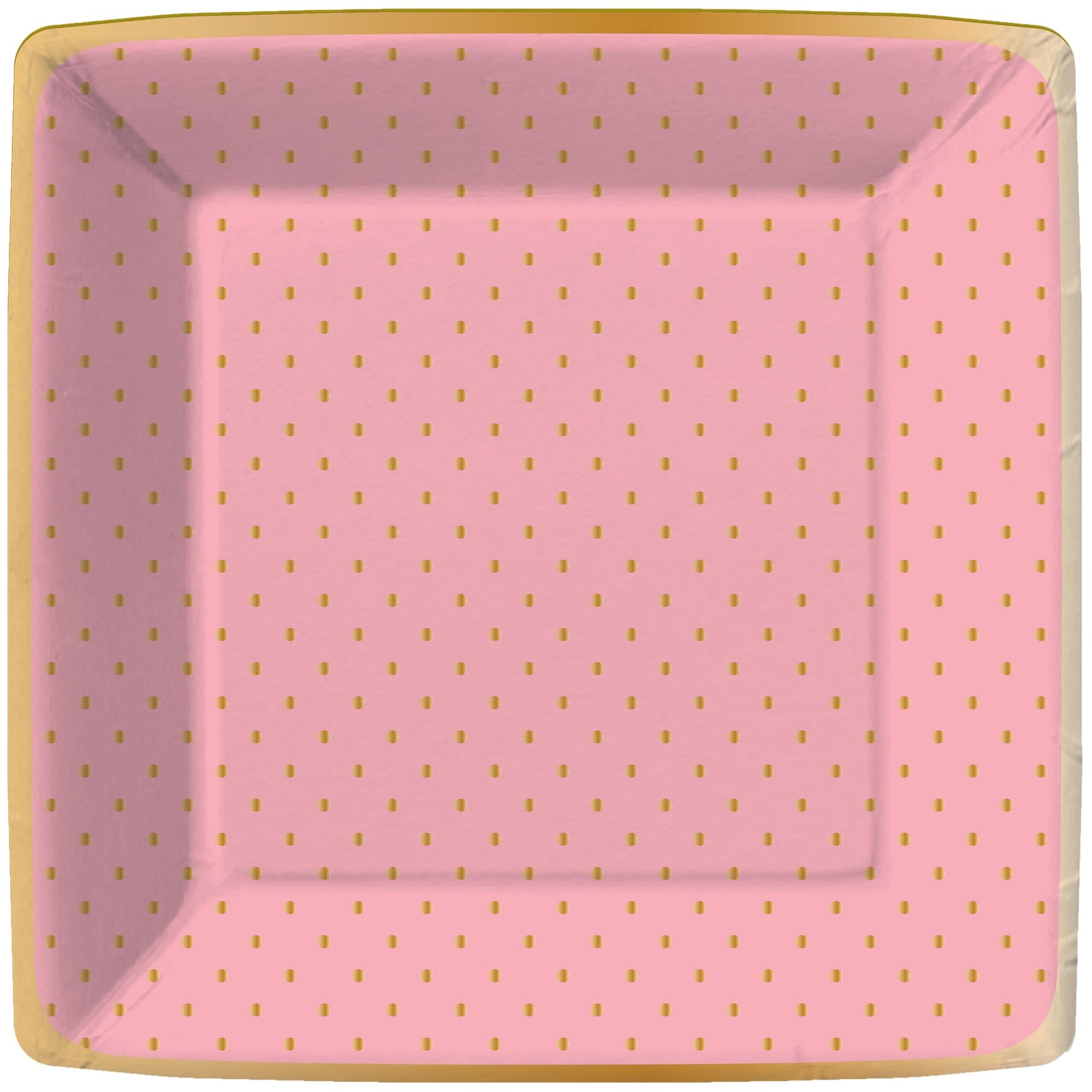 Design Design Party Gold Swiss Dots Paper Dinner Plate-Blossom