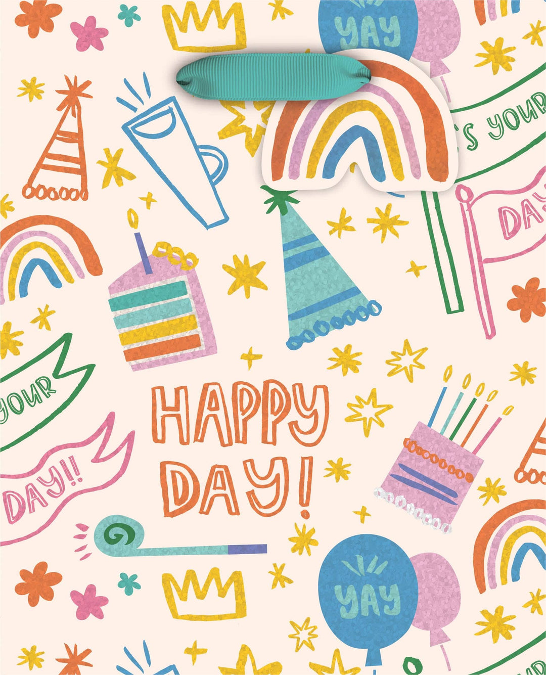 Design Design Party Happy Day Doodles Small Tote Bag