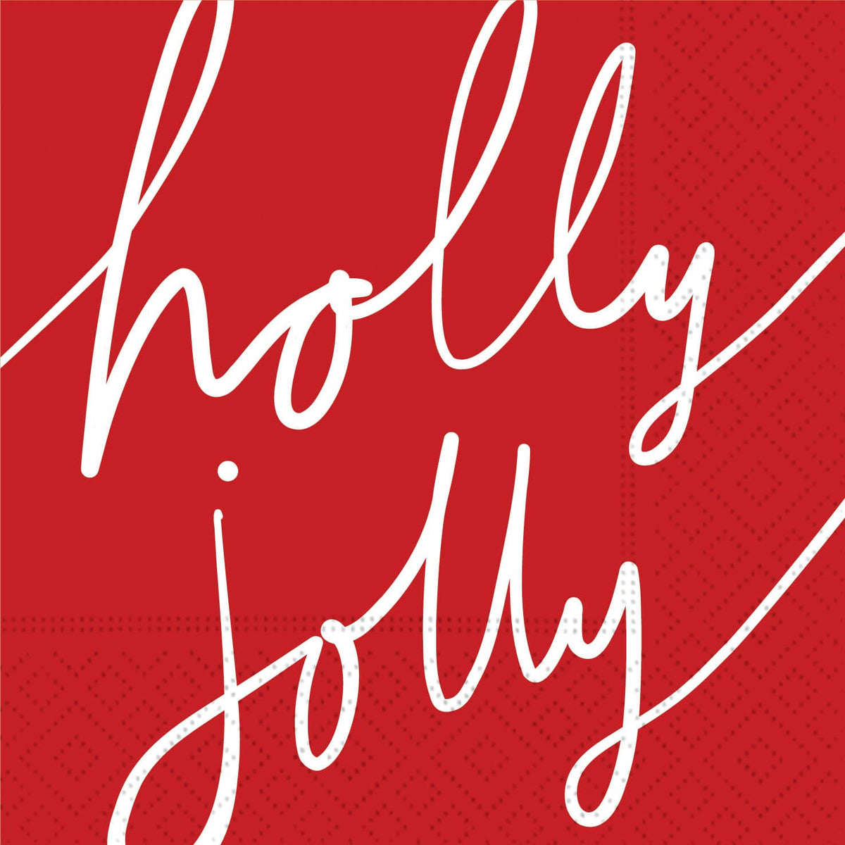 Design Design Party Holly Jolly Script Cocktail Napkin