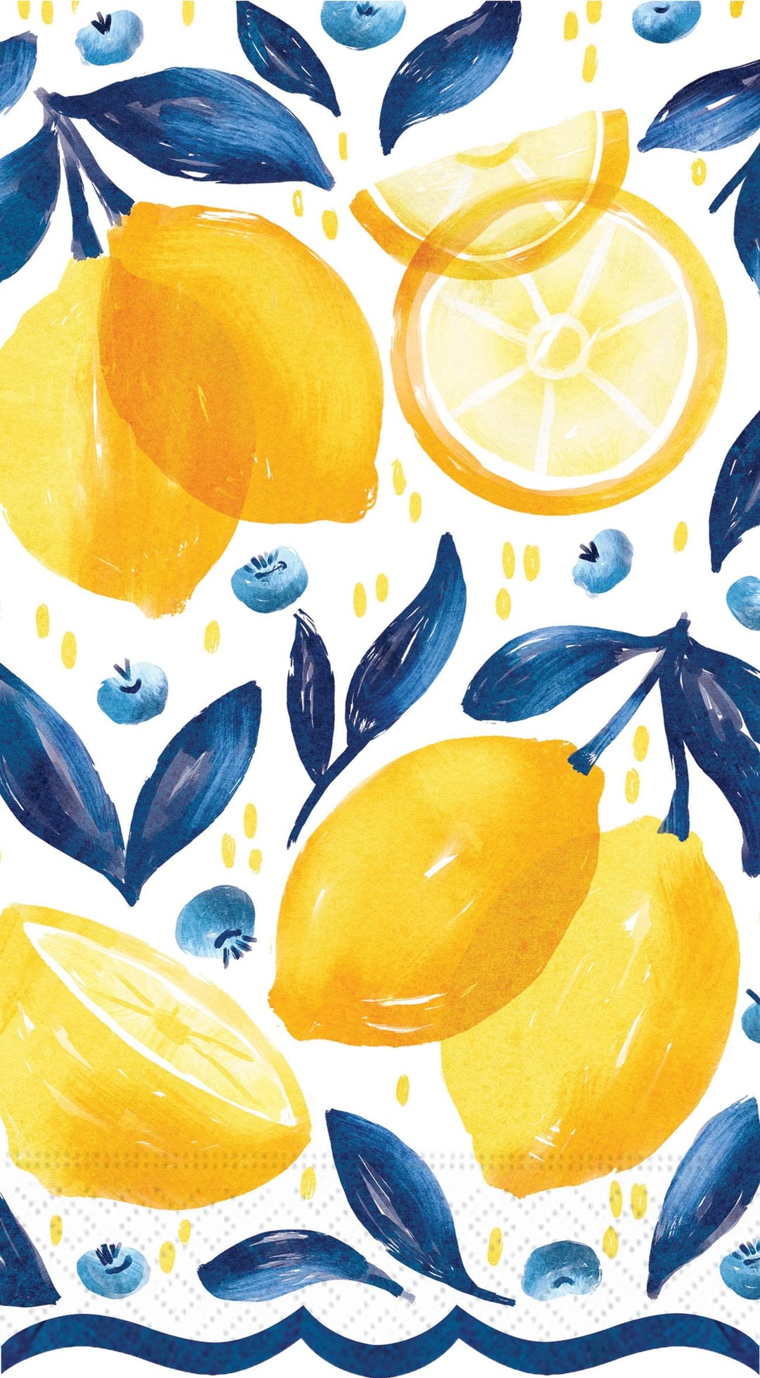 Design Design Party Lemon Blueberry Guest Towel Napkin