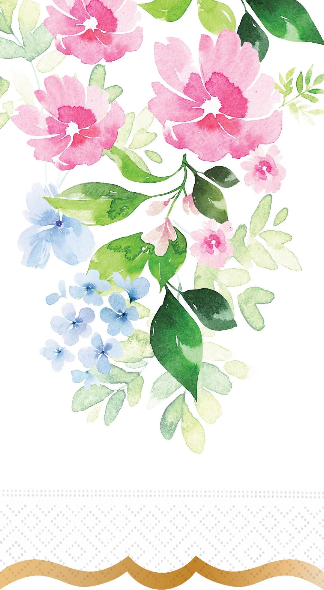 Design Design Party Pretty Florals in Pink and Blue Guest Towel Napkin