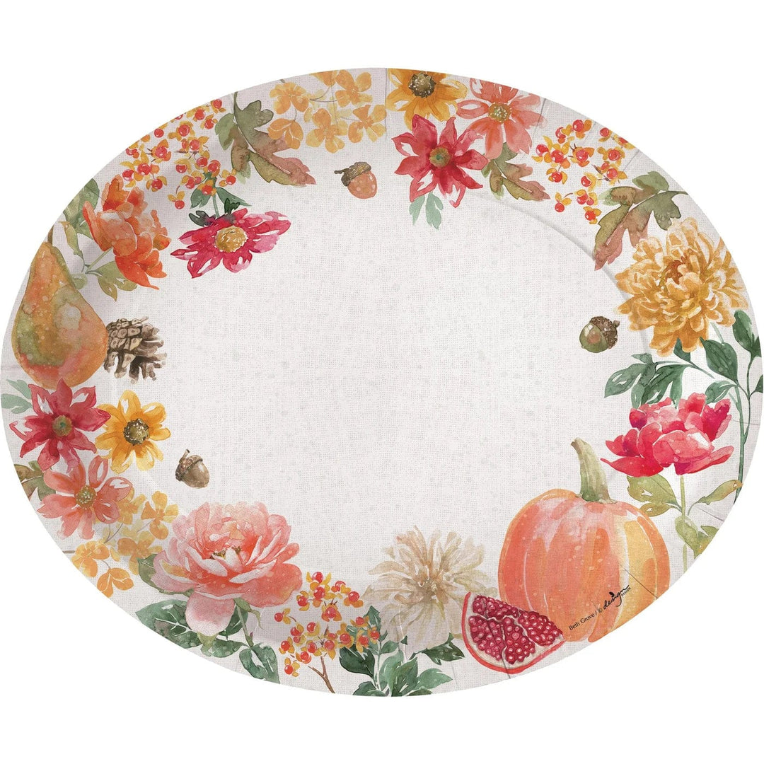 Design Design Party Supplies Autumn Garden Extra Large Plates