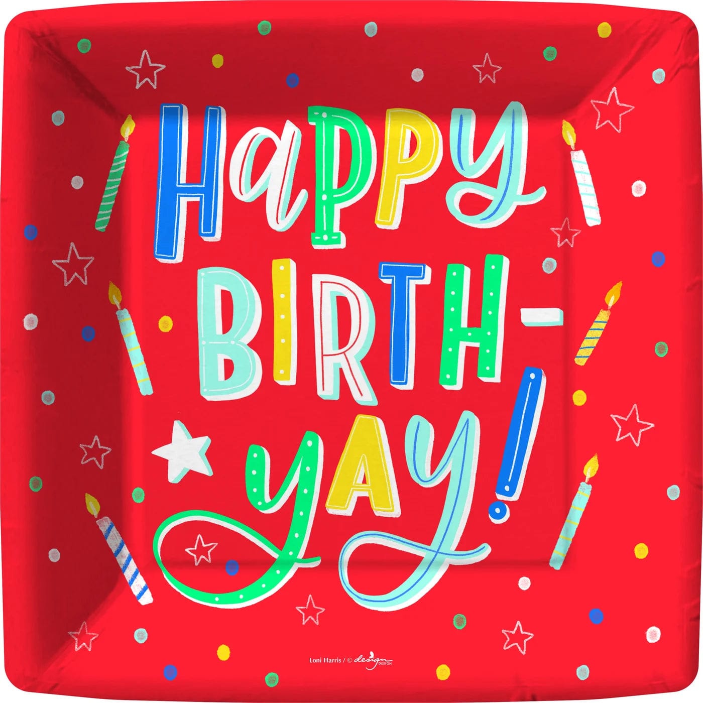 Design Design Party Supplies Happy BirthYay Paper Dinner Plates