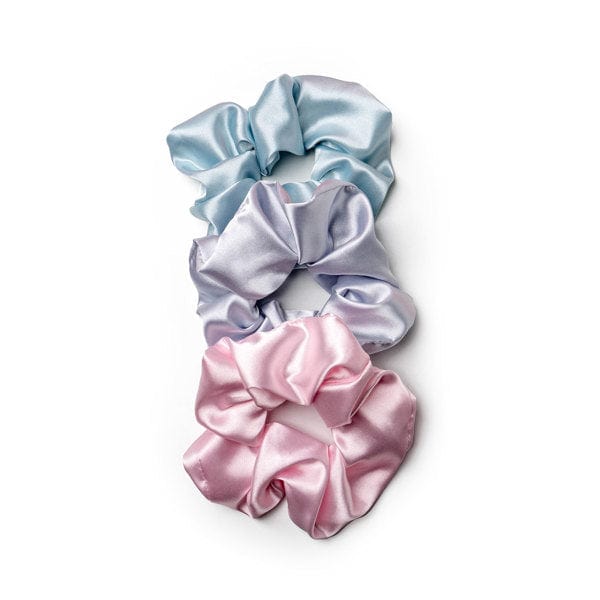 DM Merchandising Accessory Pastel Blue/Purple/Pink Mane Squeeze Oversized Satin Scrunchies - 3 pack