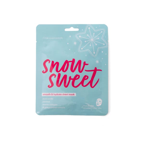 DM Merchandising Gifts Snow Sweet Lemon Lavender Let It Glow Holiday Face Masks