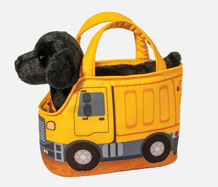 Douglas Gifts Construction Truck Pet Sak with Black Lab | Douglas