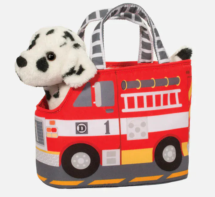 Douglas Gifts Fire Truck Pet Sak with Dalmatian | Douglas