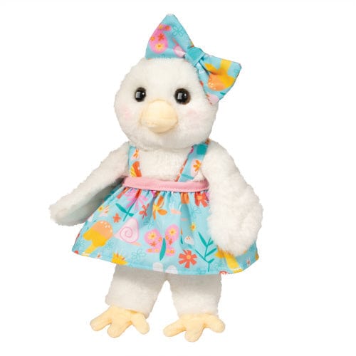 Douglas Plush Toy Mabel Floppy Chicken with Skirt | Douglas