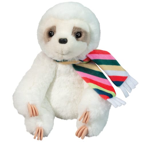 Douglas Plush Toy Tobie Sloth with Striped Scarf