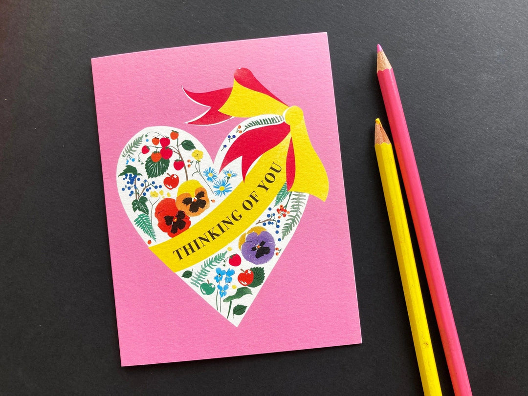 Driscoll Designs Card Thinking of You Floral Heart Card