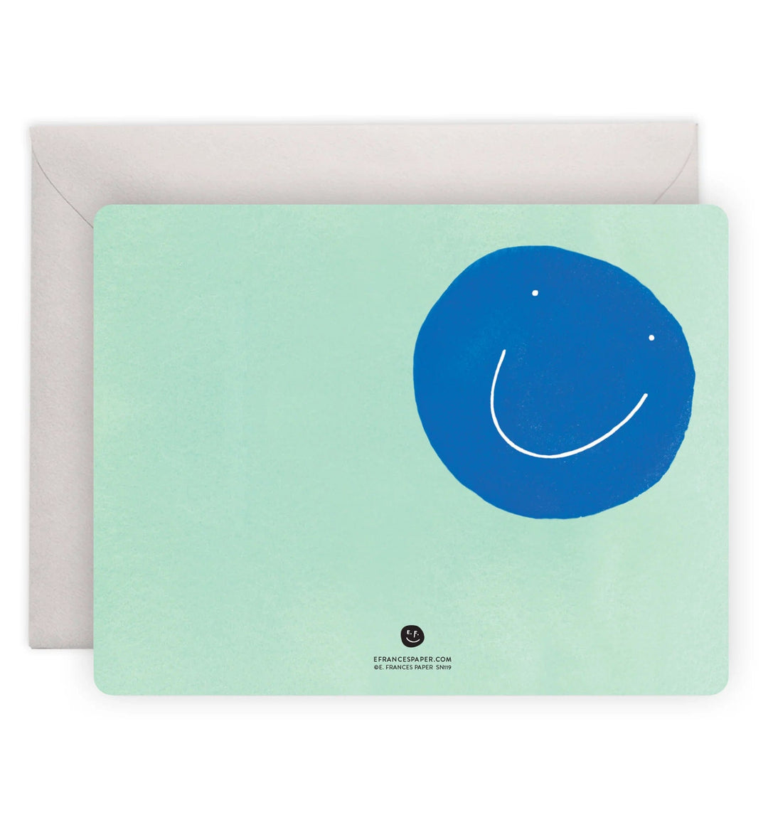 E. Frances Paper Boxed Card Set Blue Smiley Flat Notes
