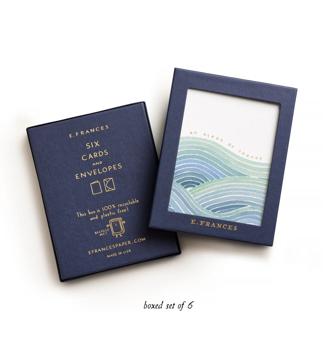 E. Frances Paper Boxed Card Set Ocean of Thanks Note Boxed Set