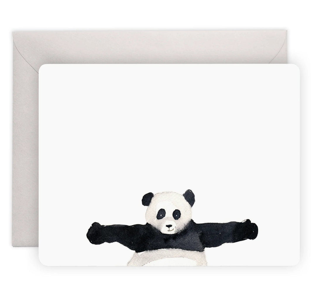 E. Frances Paper Boxed Card Set Panda Hug Flat Notes