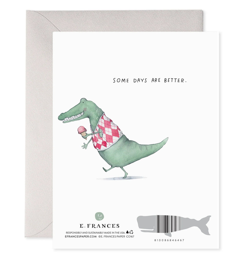 E. Frances Paper Card Alligator Hard Day