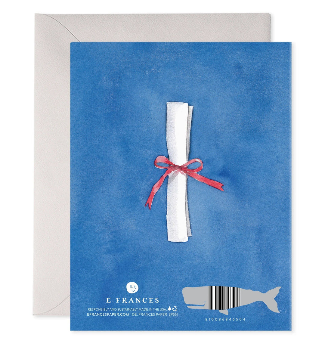 E. Frances Paper Card Blue Congrats Grad Card