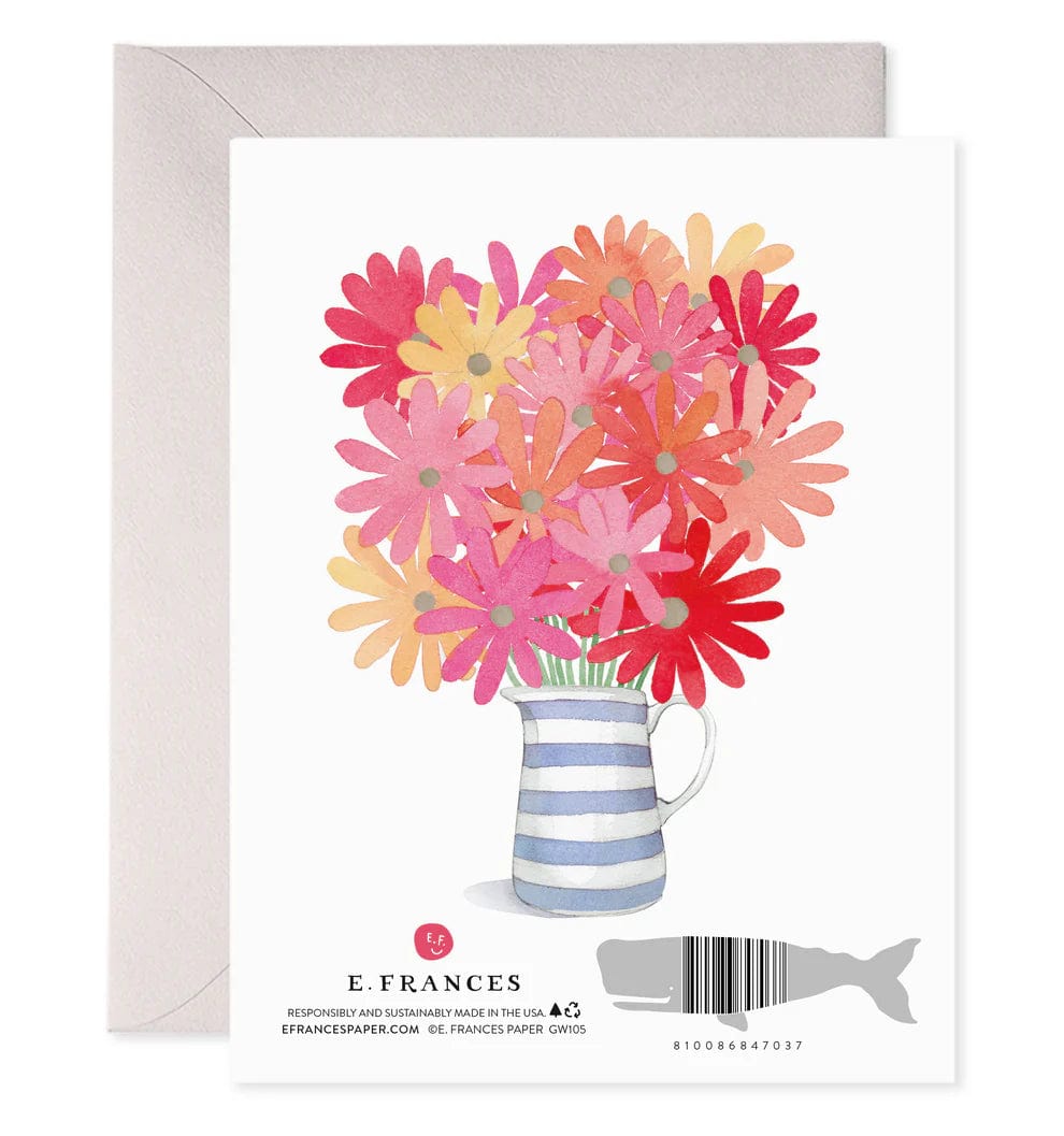 E. Frances Paper Card Get Well Flowers Card