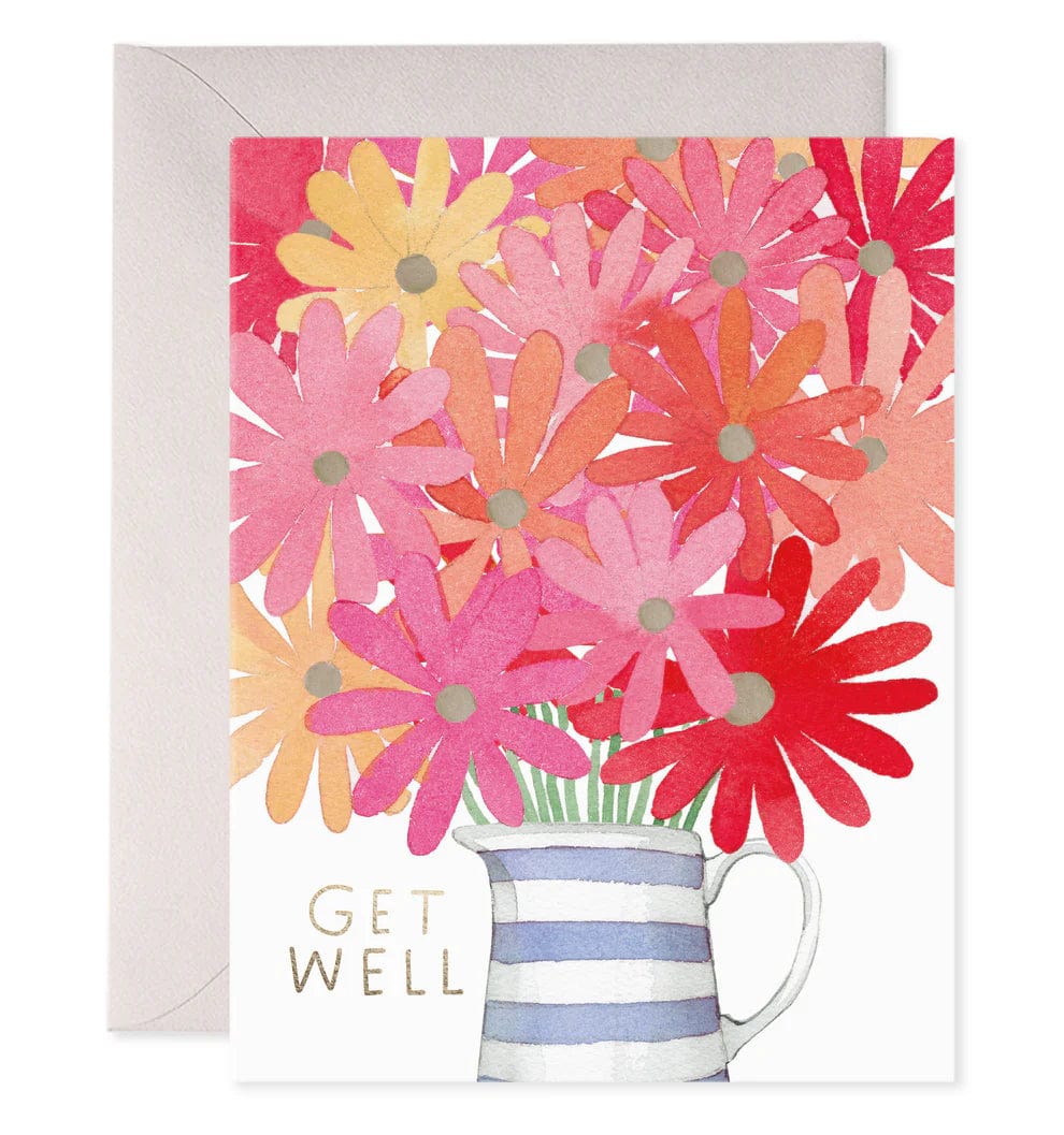 E. Frances Paper Card Get Well Flowers Card