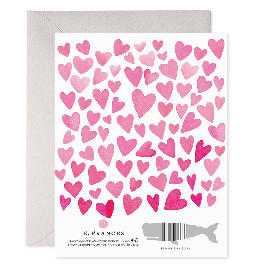 E. Frances Paper Card Lots of Hearts Card