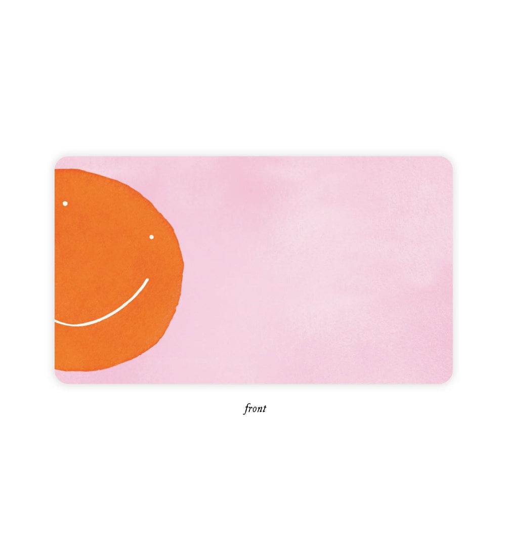 E. Frances Paper Card Orange Smiley Little Notes