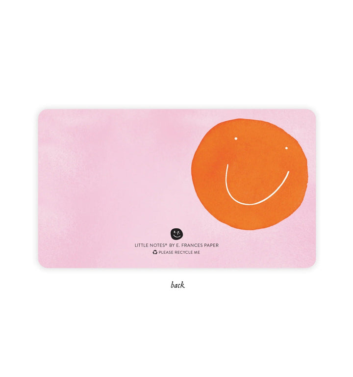 E. Frances Paper Card Orange Smiley Little Notes