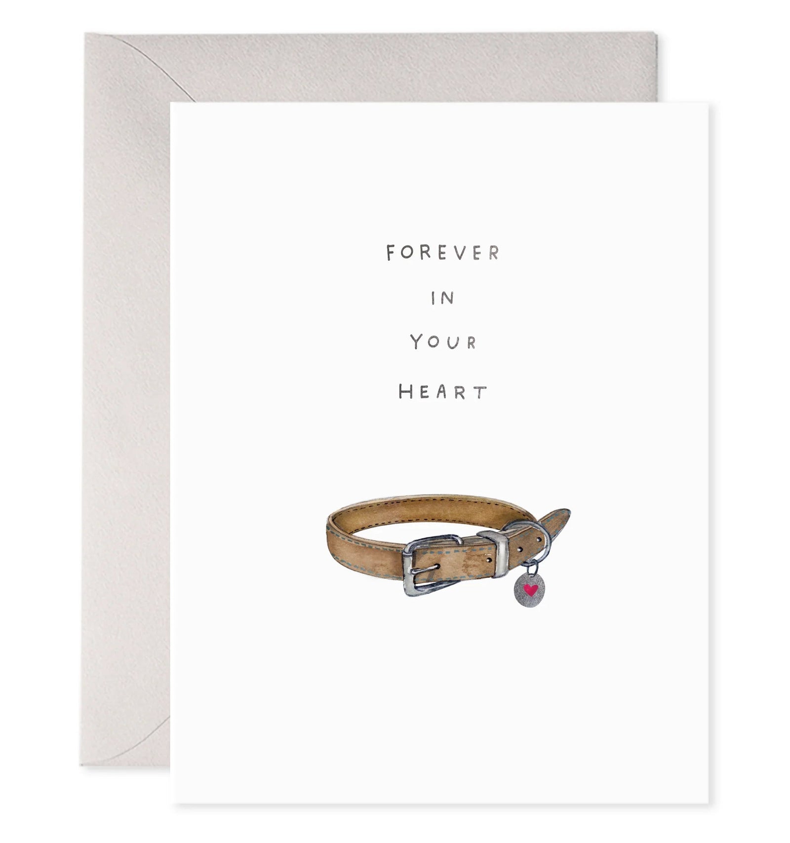 E. Frances Paper Card Pet Collar Sympathy Card