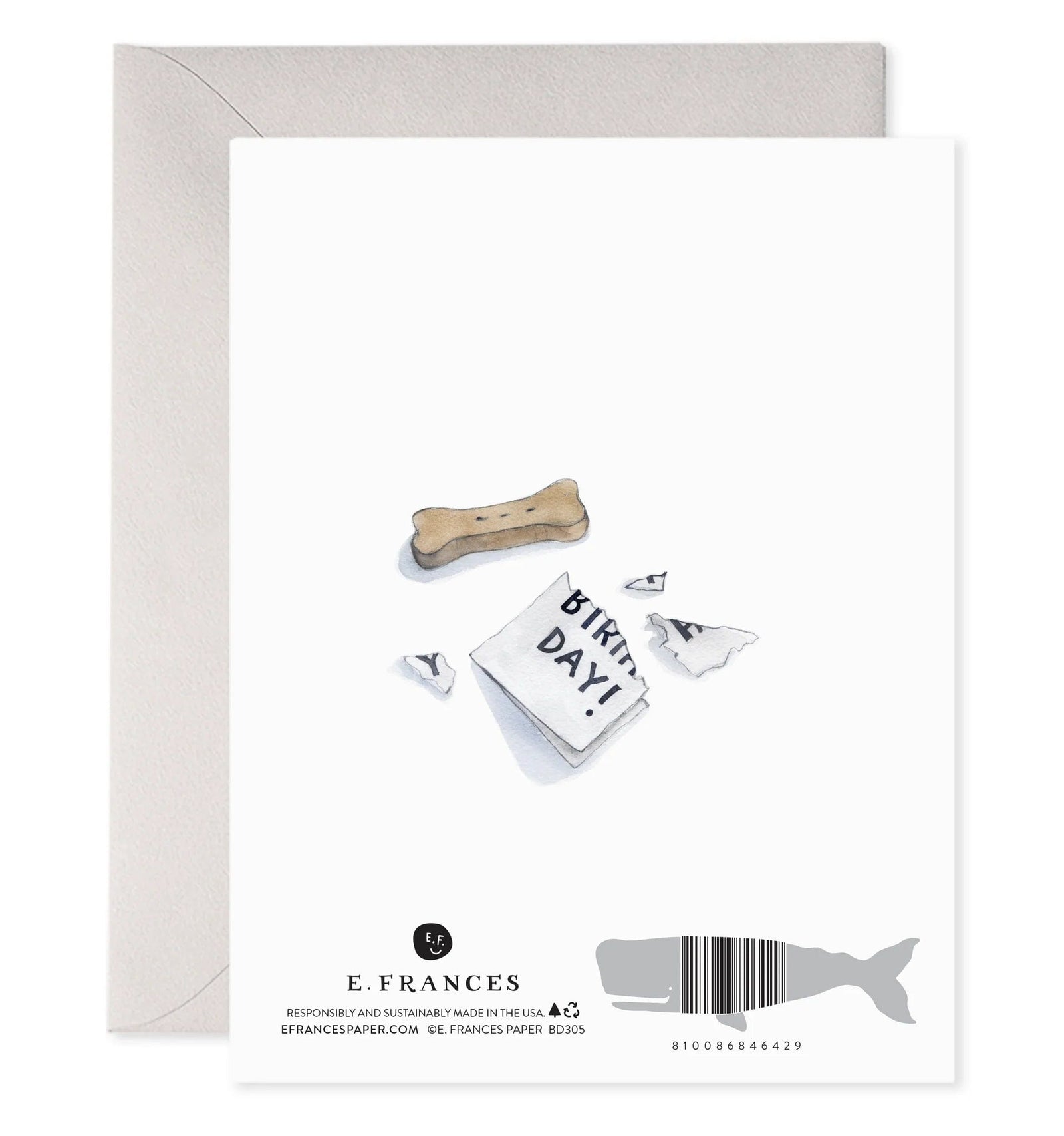 E. Frances Paper Card Sheepdog Belated Card