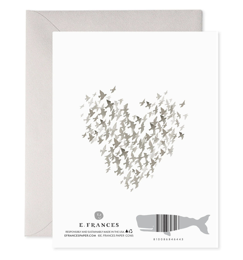 E. Frances Paper Card Starlings Condolence Card