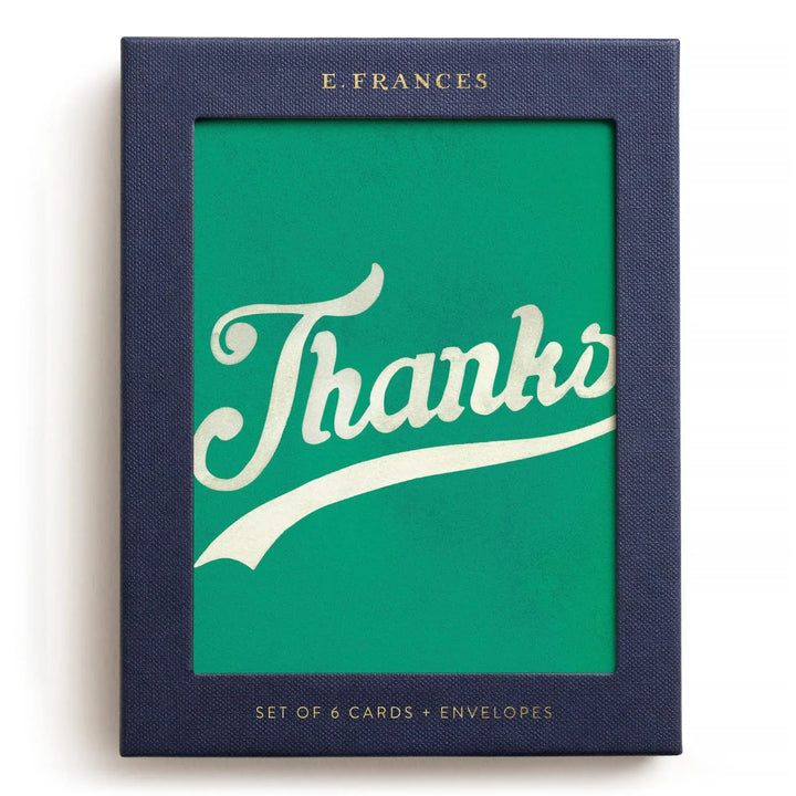 E. Frances Paper Card Varsity Thanks Boxed Card Set