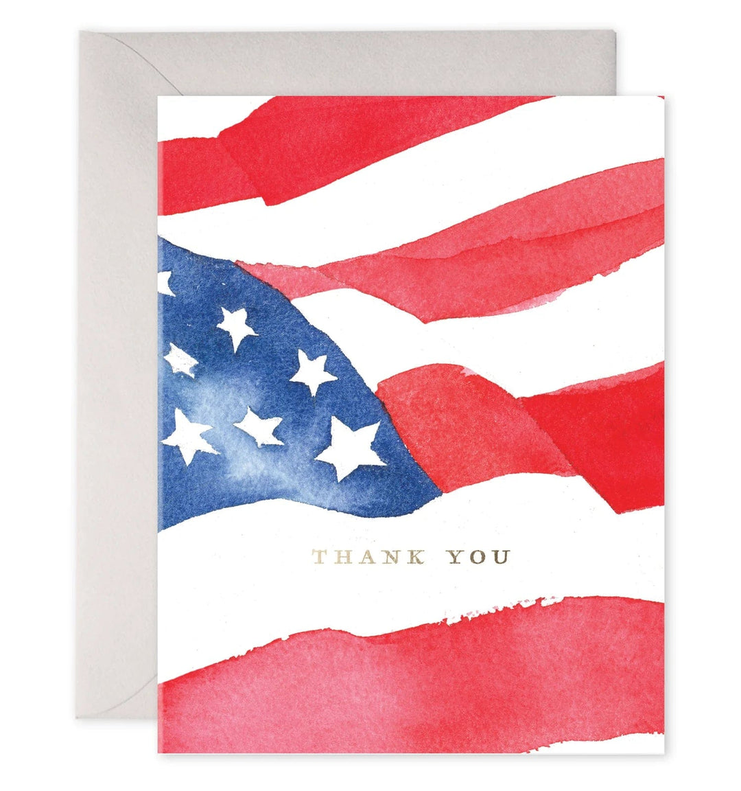E. Frances Paper Card Veteran's Flag Thank You Card