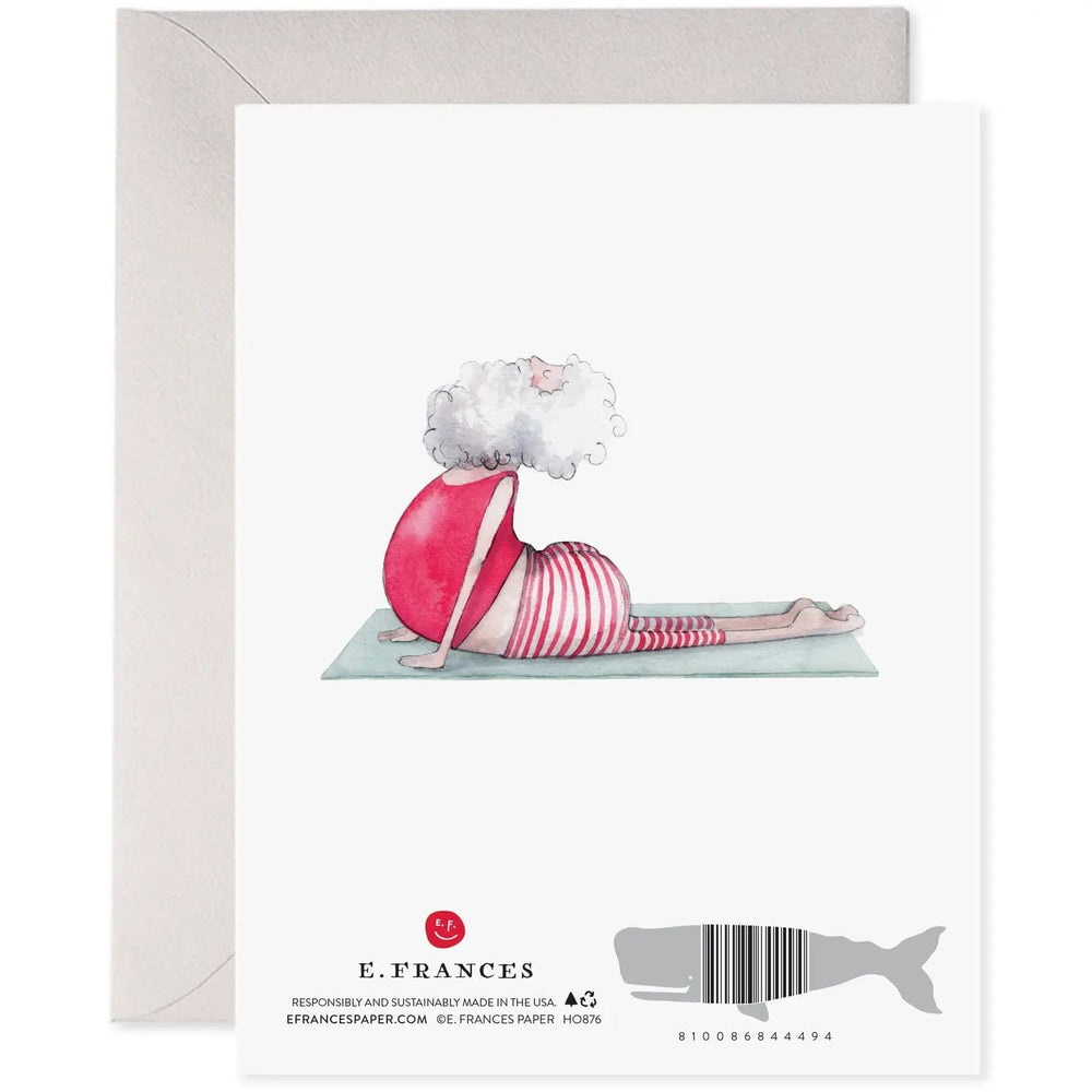 E. Frances Paper Card Yoga Santa Card