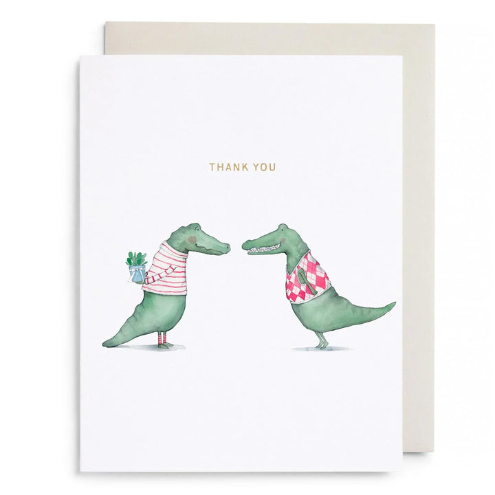 E. Frances Paper Cards Alligator Thank You Greeting Card
