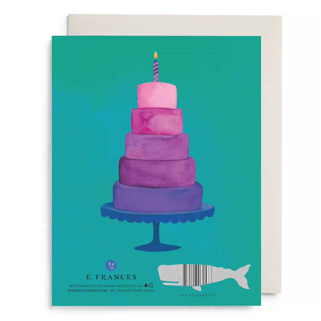 E. Frances Paper Cards Birthday Layer Cake Greeting Card