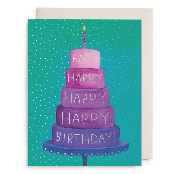 E. Frances Paper Cards Birthday Layer Cake Greeting Card