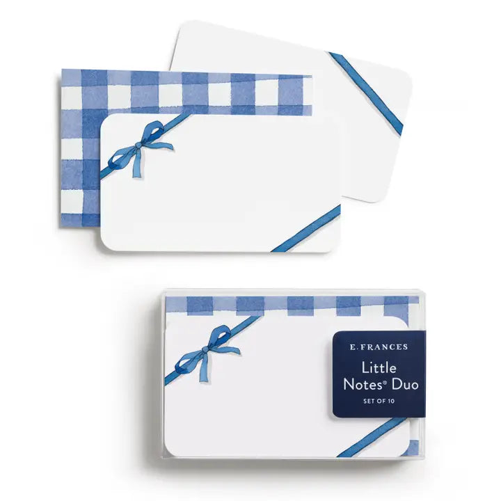 E. Frances Paper Cards Blue Bow Little Notes® Duo Set