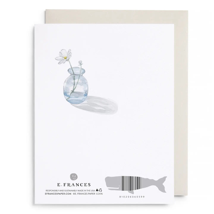 E. Frances Paper Cards Bud Vase Sending Love Greeting Card