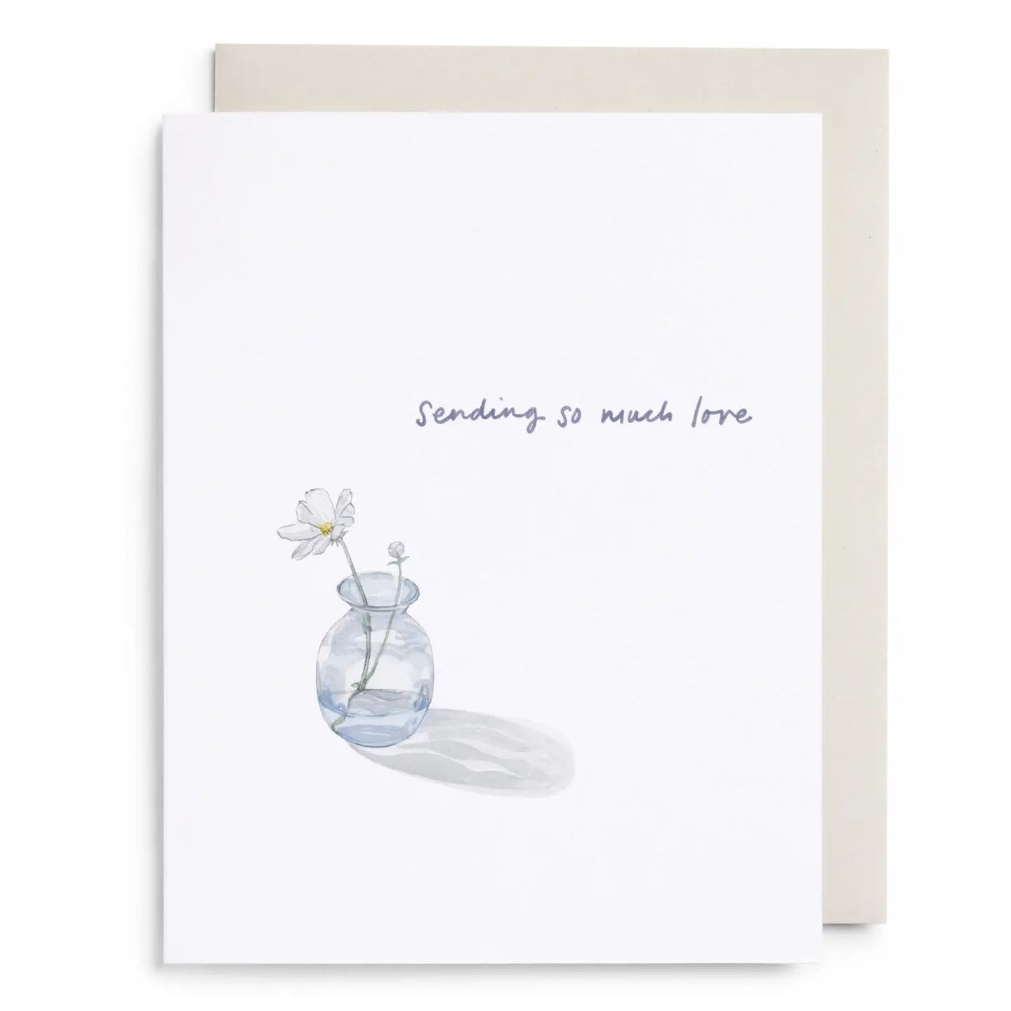 E. Frances Paper Cards Bud Vase Sending Love Greeting Card