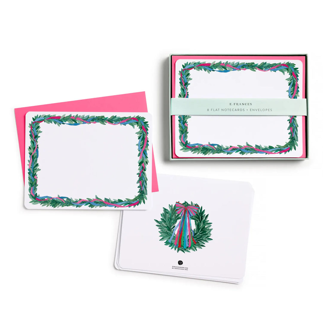 E. Frances Paper Cards Colorful Wreath Flat Note Set