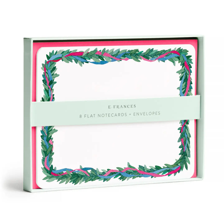 E. Frances Paper Cards Colorful Wreath Flat Note Set