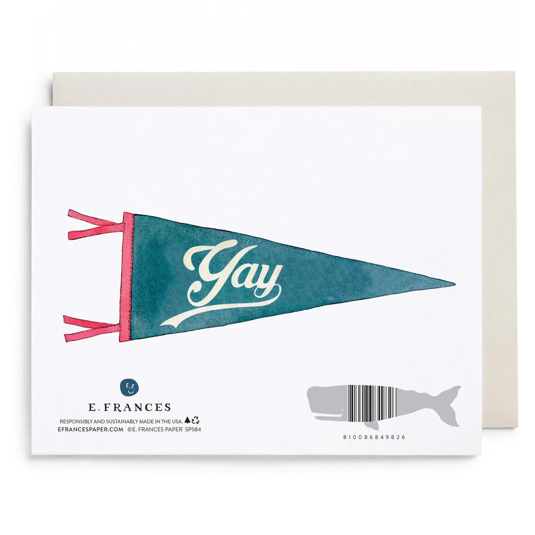 E. Frances Paper Cards Congrats Pennant Greeting Card