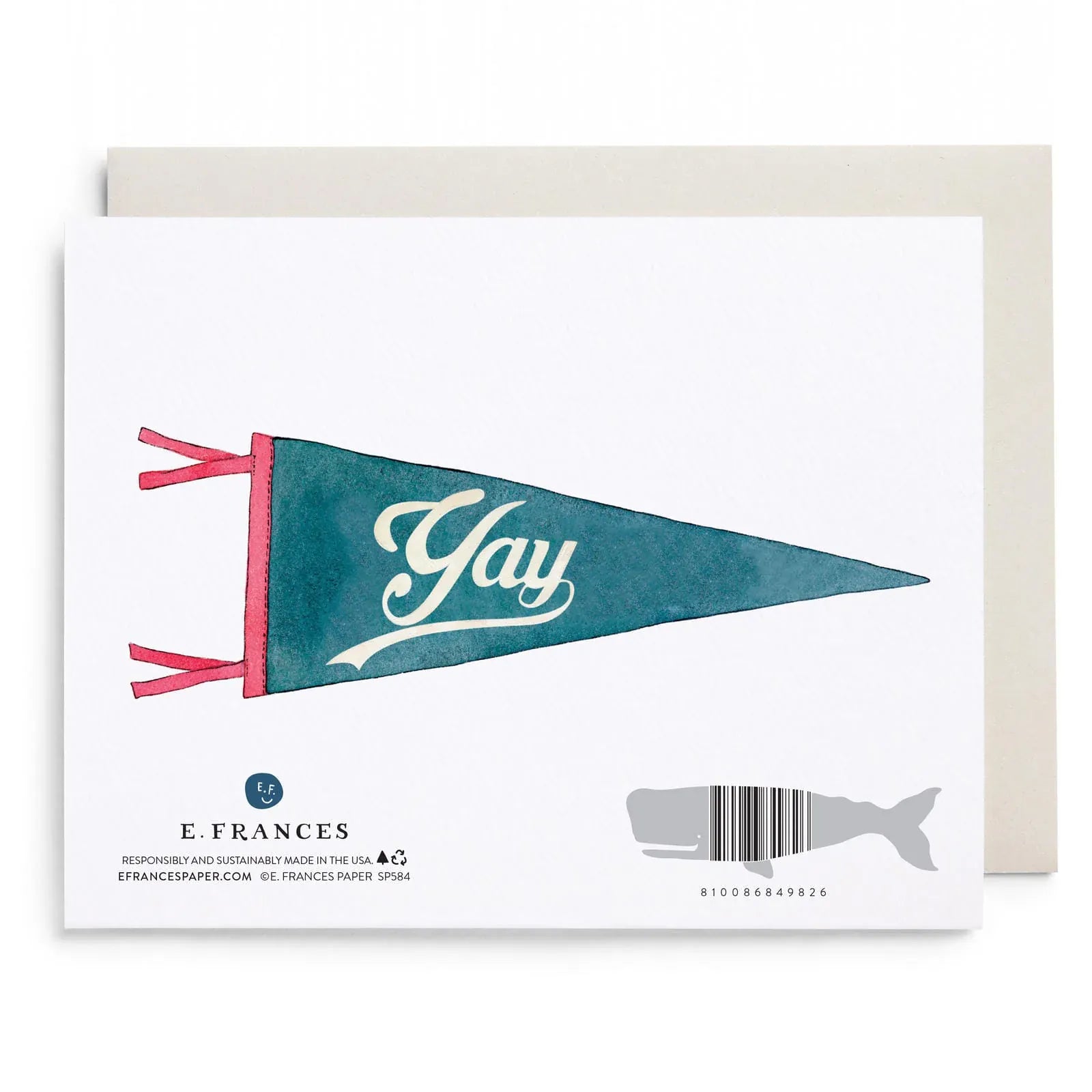 E. Frances Paper Cards Congrats Pennant Greeting Card
