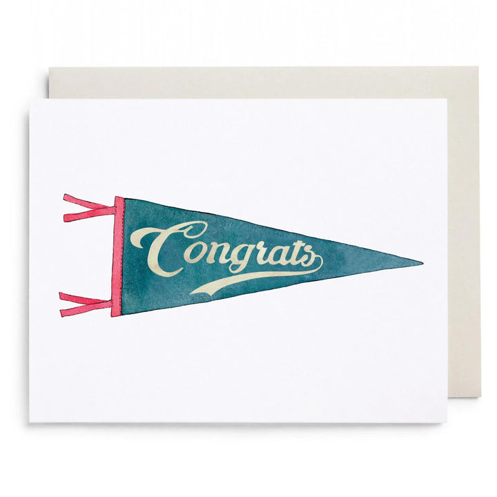 E. Frances Paper Cards Congrats Pennant Greeting Card