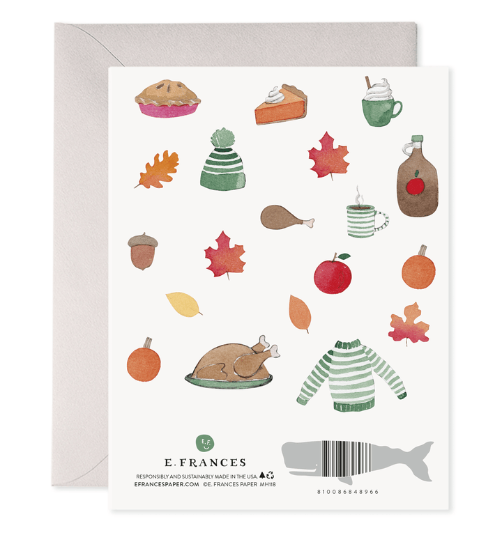 E. Frances Paper Cards Crisp & Cozy Thanksgiving Greeting Card