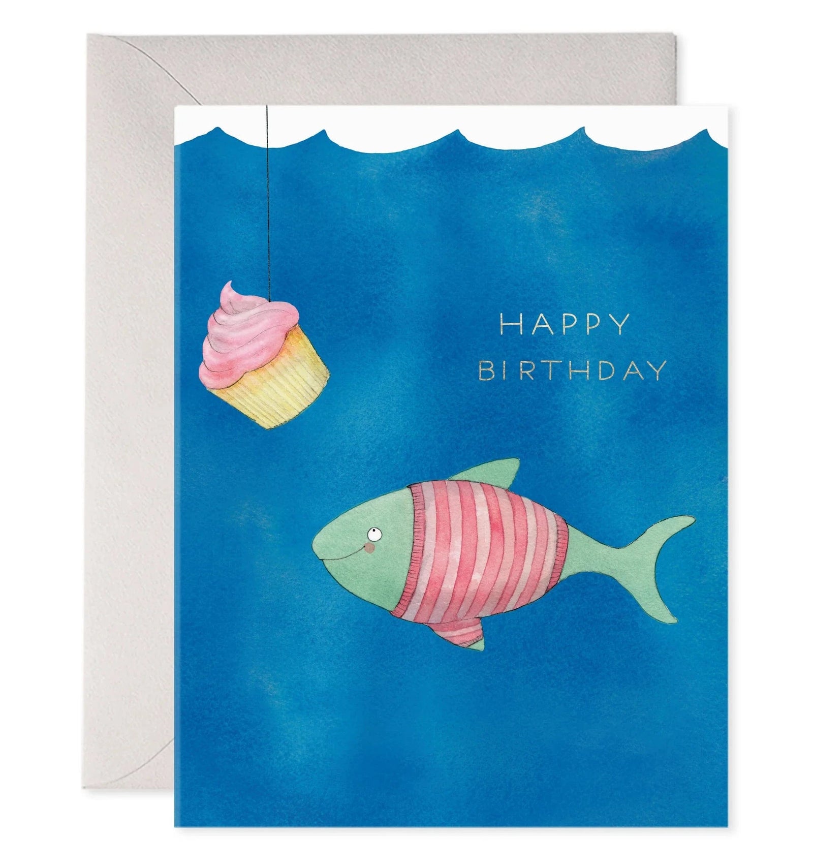 E. Frances Paper Cards Cupcake Bait Birthday Card