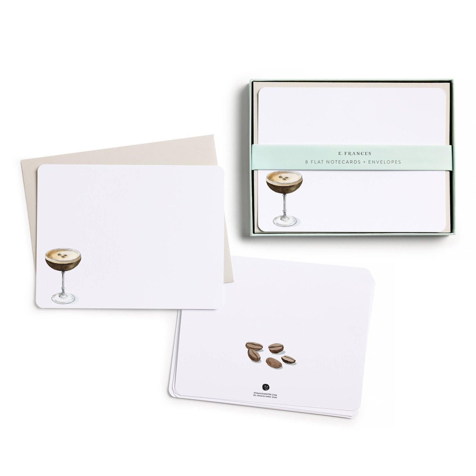 E. Frances Paper Cards Espresso Martini Flat Note Set