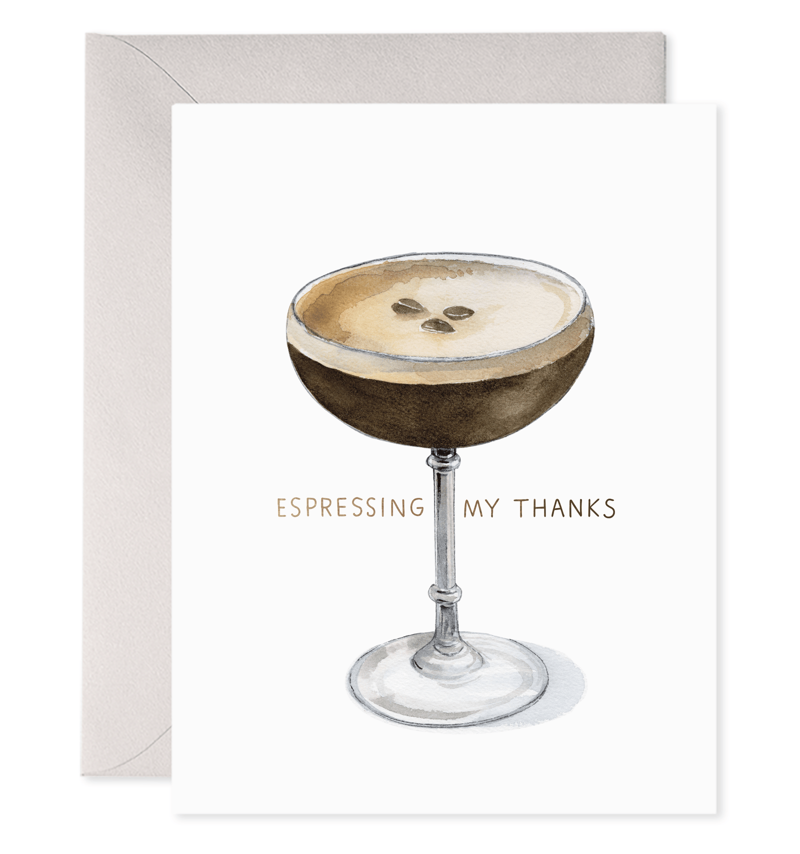 E. Frances Paper Cards Espresso Thanks | Espresso Martini Thank You Greeting Card