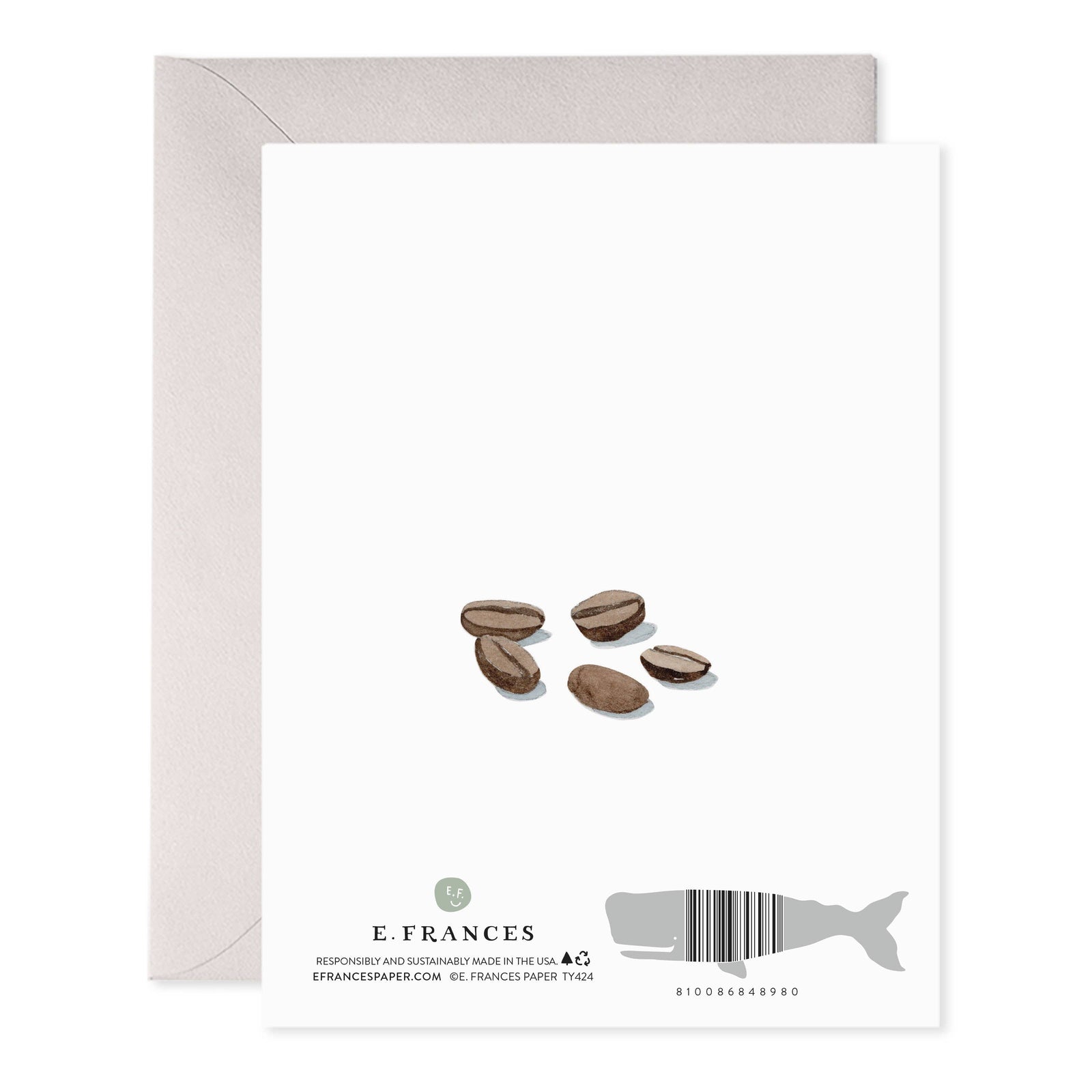E. Frances Paper Cards Espresso Thanks | Espresso Martini Thank You Greeting Card
