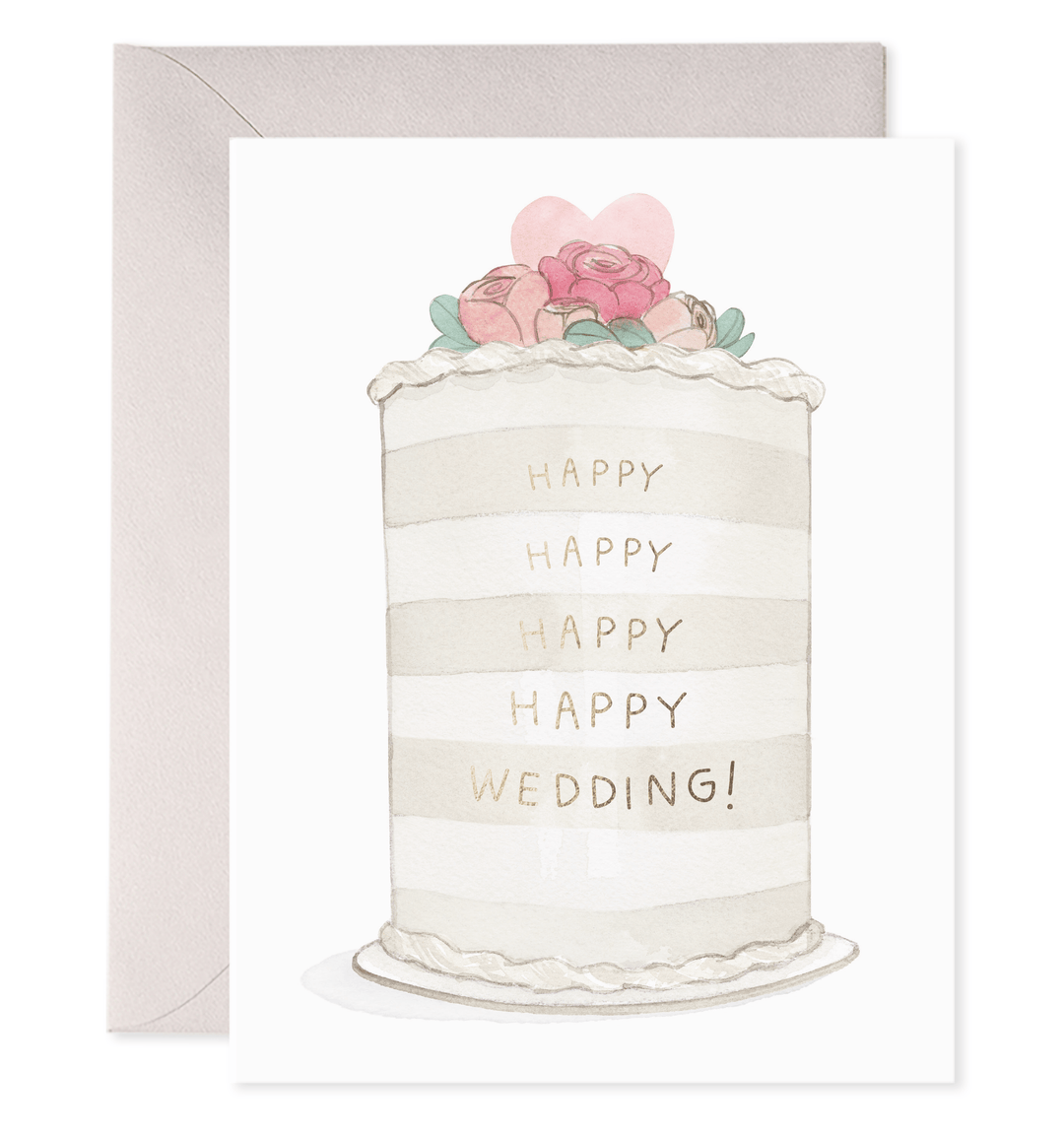 E. Frances Paper Cards Frosted Wedding Greeting Card