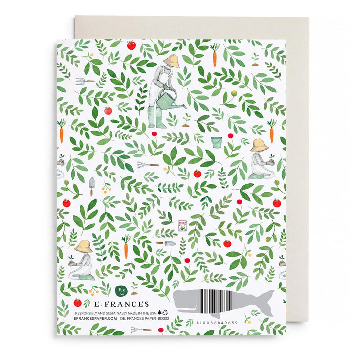 E. Frances Paper Cards Gardener Birthday Greeting Card