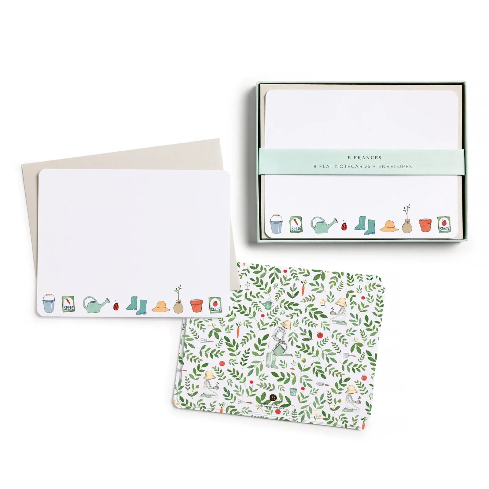 E. Frances Paper Cards Gardener Flat Note Set